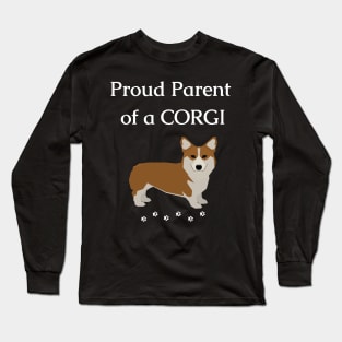 Pembroke Welsh Corgi Dog Proud Parent Long Sleeve T-Shirt